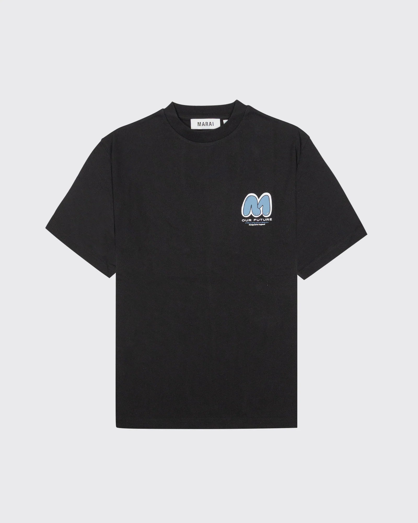 MARAI XL Bubble Logo T-Shirt - Black/Turbulence